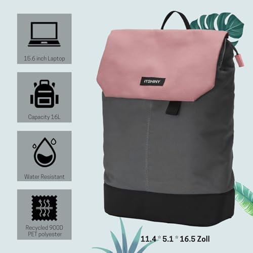 41ufzki2w5l. ac .jpg ITSHINY Rucksack Damen Wasserdicht Anti Diebstahl 16L für Ausflüge Uni Schule & Büro - Laptopfach 15,6 Zoll