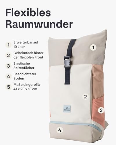 41vz8sv4t2l. ac .jpg Johnny Urban Rucksack Damen und Herren - Allen Medium - Wasserabweisend - Mit Laptopfach für Uni, Fahrrad und Business -