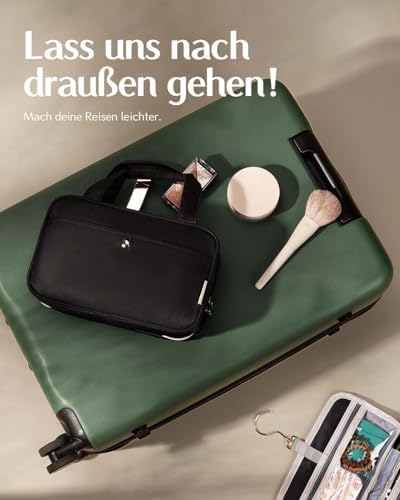 41wb1ump9yl. ac .jpg Chakipee Wasserdichte Reisekulturbeutel zum Aufhängen für Damen – Leichte Waschtasche mit Klarfenster, Ideal für Make-up