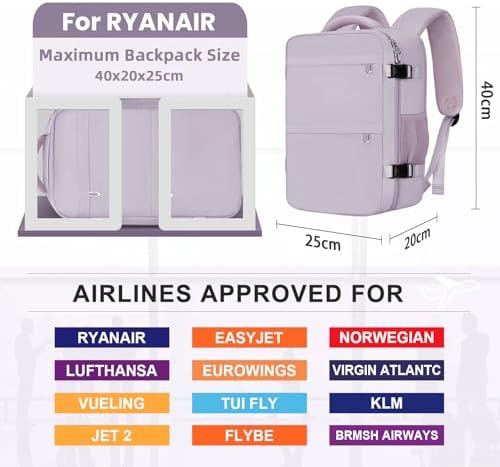 41wqgha4nxl. ac .jpg Cmezevi Reiserucksack 20L für Business und Reisen - Beige