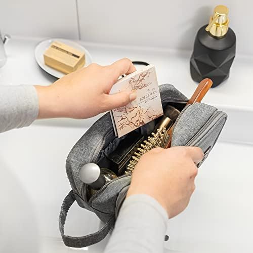 41wztw658bl. ac 1.jpg Obics Kulturbeutel Gross grau 8L XL - für Herren & Damen - zum Aufhängen & mit Spiegel - 10 Fächer - ideal für Camping &