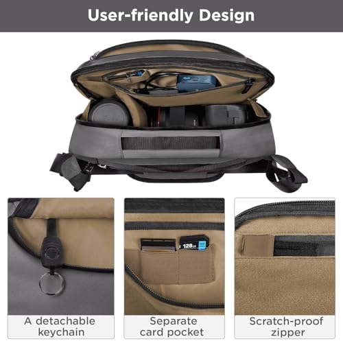 41x6qeyvfl. ac .jpg DSLR Kameratasche wasserdicht mit Stativhalterung Umhängetasche für Fotografen (Schwarz)