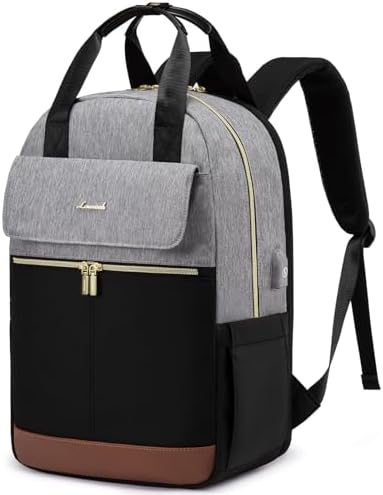 41xciuqof3l. ac .jpg LOVEVOOK Damen Rucksack, 15,6 Zoll Laptop Schulrucksack, Wasserdicht, Reiserucksack, Beige OEKO-TEX STANDARD 100