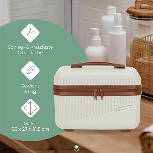 41xbnykoevl. ac .jpg Travelite Beautycase Hartschale Handgepäck, 36 cm, 17 Liter - Kosmetikkoffer mit Organizer- und Aufsteckfunktion für Rei
