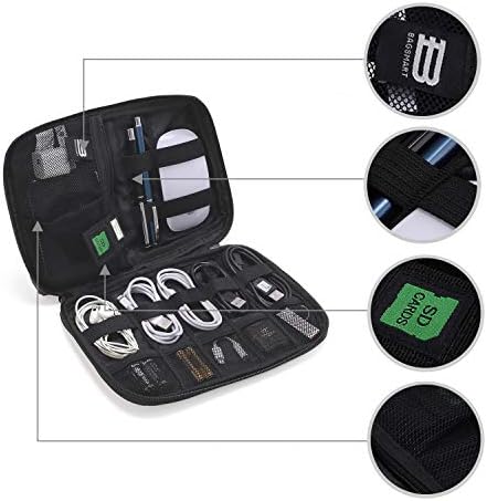 41yhjldffl. ac 2.jpg bagsmart Elektroniktasche, Powerbank und USB-Sticks, Reisefremden, Flugzeug, moderne Design, 2-Schwarz