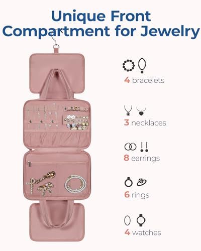 41zmpdi2otl. ac 1.jpg Bagsmart Großkulturtasche für Damen zum Aufhängen | Bagsmart Reisepuffer Kosmetiktasche Dame | Bagsmart Schmuck Organiz