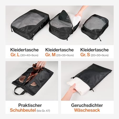 41zpzsxbael. ac .jpg Travely Kompression Packwürfel - 8-teiliges Set - Packwürfel für Reise und Rucksack - Kompressionsbeutel als Kofferorgan