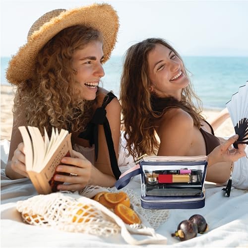 51 3 icyoml. ac .jpg BUTLERBELL Transparenter Kulturbeutel | Bliktdicht | Reisegepäck-Damen & Herren (Schwarz) | Flüssigkeiten transportieren