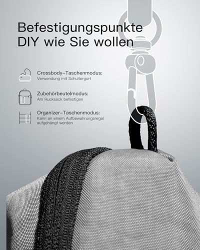 51 sf7bwail. ac .jpg Portabler Kabeltasche Inateck, Spritzwassergeschützte Organisator für Elektronik, Reisezubehör, Kabel, Power Banks, Hubs