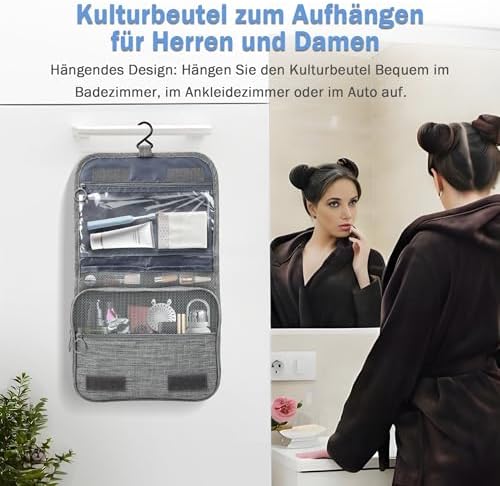 51 wvvoyivl. ac .jpg C-easb Kulturtasche zum Aufhängen für Badezimmer, gehende Reise-Kulturtasche für Damen und Herren