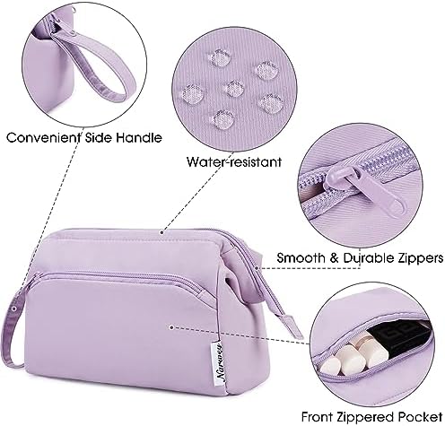 510extmbayl. ac 1.jpg Narwey Minzgrün Kulturtasche Damen Reise Make-up-Tasche Weit Offene Tasche Kosmetiktasche