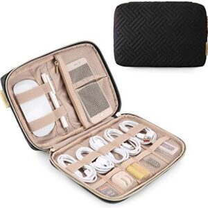 bagsmart Elektroniktasche, Powerbank und USB-Sticks, Reisefremden, Flugzeug, moderne Design, 2-Schwarz