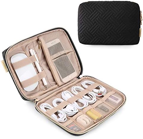 510vpnoeh7l. ac 2.jpg bagsmart Elektroniktasche, Powerbank und USB-Sticks, Reisefremden, Flugzeug, moderne Design, 2-Schwarz
