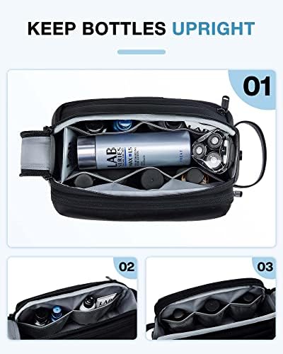 512y7el5ul. ac .jpg Bagsmart Kulturbeutel für Herren Reise Kulturtasche Schwarz