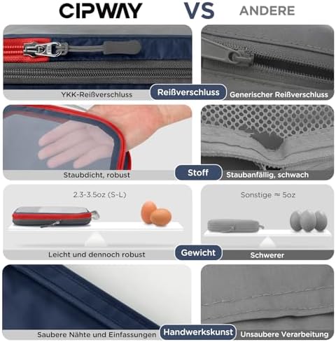 514pkrb8szl. ac .jpg Cipway Kompression Koffer Organizer Set für Reiseorganizer