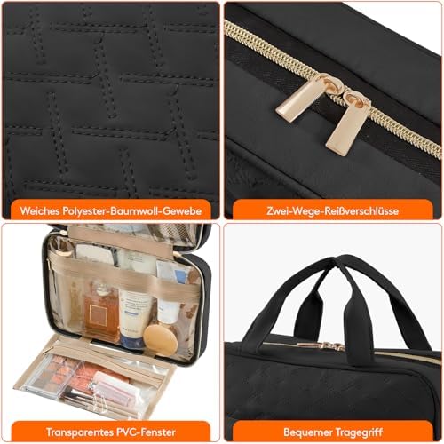 516wgl3vlgl. ac .jpg Lifewit Reise Kulturbeutel Damen zum Aufhängen mit Organizer Funktion Groß Pink Recycled Claim Standard 100