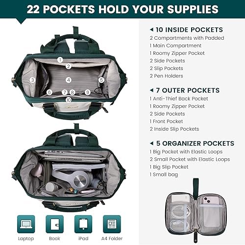 516m75tv8sl. ac .jpg LOVEVOOK Damen Wasserdicht Schulrucksack Schwarzujetzt shoppen! OEKO-TEX STANDARD 100