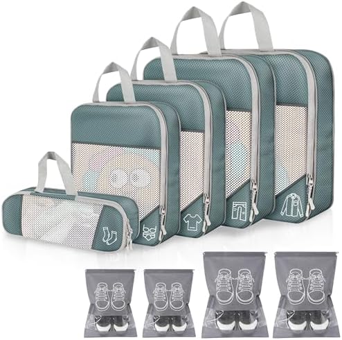 517wklw78xl. ac .jpg Vonsera Koffer Organizer 10-teilig Wasserdicht Atmungsaktiv Reise Grau