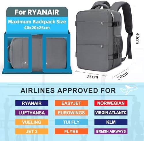 518y4cg3igl. ac .jpg Cmezevi Reiserucksack 20L für Business und Reisen - Beige