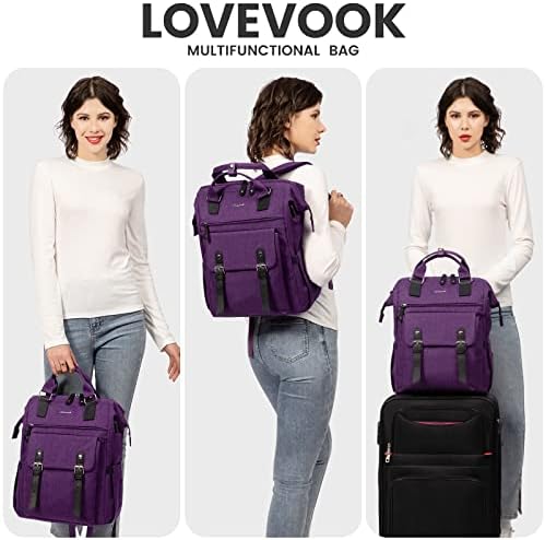 51awk45s8cl. ac .jpg LOVEVOOK Damen Wasserdicht Schulrucksack Schwarzujetzt shoppen! OEKO-TEX STANDARD 100