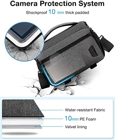 51azgjlujl. ac .jpg Bagsmart SLR DSLR Kameratasche Wasserdicht für Spiegelreflexkamera mit Regenhülle