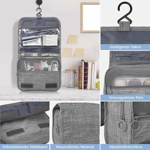 51c9rdxybgl. ac .jpg C-easb Kulturtasche zum Aufhängen für Badezimmer, gehende Reise-Kulturtasche für Damen und Herren