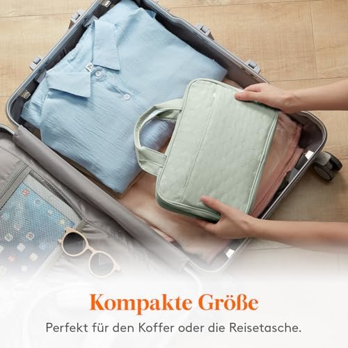 51cucjpoxsl. ac .jpg Lifewit Reise Kulturbeutel Damen zum Aufhängen mit Organizer Funktion Groß Pink Recycled Claim Standard 100