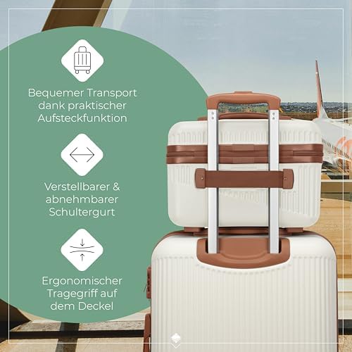 51dlsfyddcl. ac .jpg Travelite Beautycase Hartschale Handgepäck, 36 cm, 17 Liter - Kosmetikkoffer mit Organizer- und Aufsteckfunktion für Rei