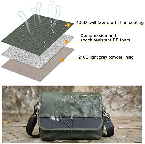51dzvueotal. ac .jpg Besfoto Kameratasche SLR spiegellose Kamera wasserdichte Tasche Outdoor Fotografie Militärgrün