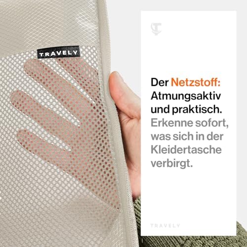 51ex2omuhol. ac .jpg Travely Kompression Packwürfel - 8-teiliges Set - Packwürfel für Reise und Rucksack - Kompressionsbeutel als Kofferorgan