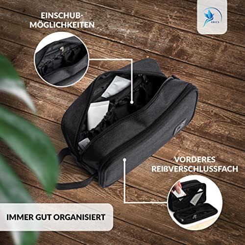 51ixhvvoh5l. ac 1.jpg Obics Kulturbeutel Gross grau 8L XL - für Herren & Damen - zum Aufhängen & mit Spiegel - 10 Fächer - ideal für Camping &