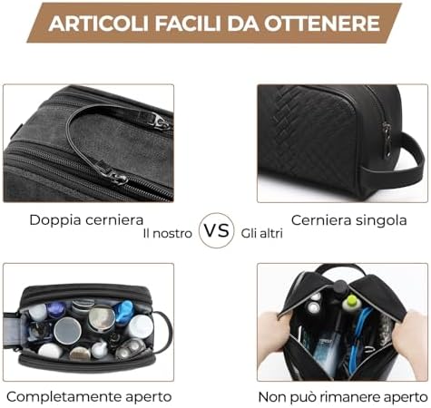 51inzcyyexl. ac 1.jpg Bagsmart Wasserkräfte widerstehende Reisekulturtasche für Männer