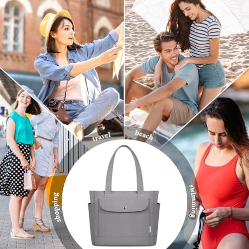 51izllatpdl. ac .jpg IGOLUMON Handtaschen Damen mit Reißverschluss und Magnetischer Druckknopf für Arbeit und Reisen - Große Tasche zum Trage