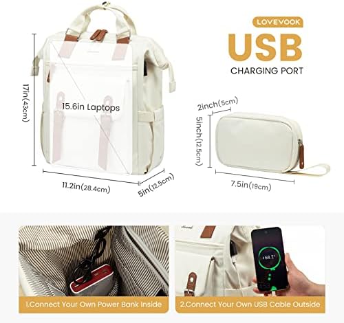 51jydxbzasl. ac .jpg LOVEVOOK Damen Wasserdicht Schulrucksack Schwarzujetzt shoppen! OEKO-TEX STANDARD 100