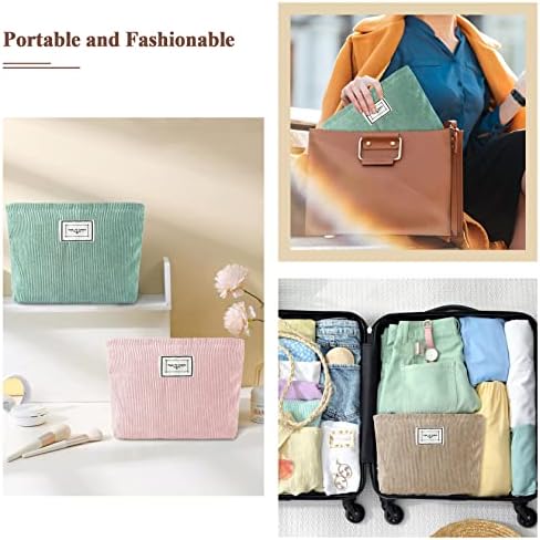 51lzfqfkbml. ac .jpg Yosemy Multifunktional Kosmetiktasche Waschtasche für Damen | Yosemy Khaki Cord-Kosmetiktasche zur Reise | Yosemy Multi