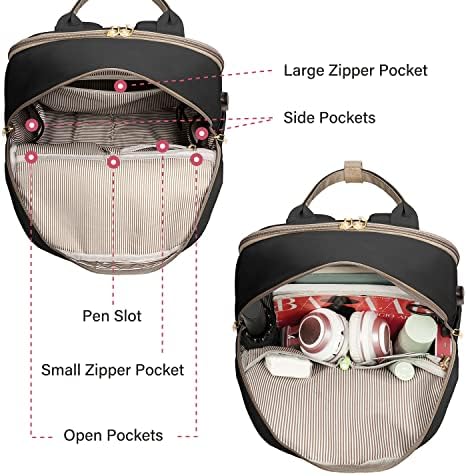 51mw4pjekzl. ac .jpg Laptop Schulrucksack LOVEVOOK Damen Wasserabweisend Eleganter Schultasche für Schule Uni Reise Khaki Beige