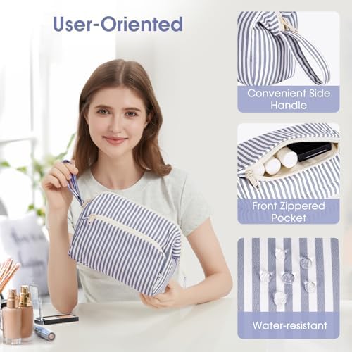 51mwuuvdxjl. ac 1.jpg Narwey Minzgrün Kulturtasche Damen Reise Make-up-Tasche Weit Offene Tasche Kosmetiktasche