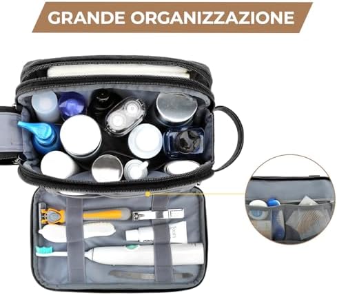 51mzaf1shbl. ac 1.jpg Bagsmart Wasserkräfte widerstehende Reisekulturtasche für Männer