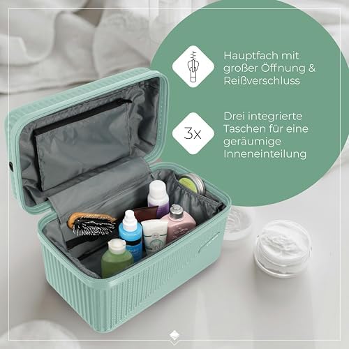 51n7wvvzi6l. ac .jpg Travelite Beautycase Hartschale Handgepäck, 36 cm, 17 Liter - Kosmetikkoffer mit Organizer- und Aufsteckfunktion für Rei