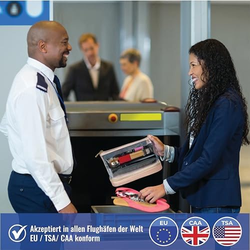 51o7yzbjazl. ac .jpg BUTLERBELL Transparenter Kulturbeutel | Bliktdicht | Reisegepäck-Damen & Herren (Schwarz) | Flüssigkeiten transportieren