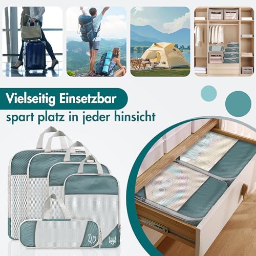 51oawqunu2l. ac .jpg Vonsera Koffer Organizer 10-teilig Wasserdicht Atmungsaktiv Reise Grau