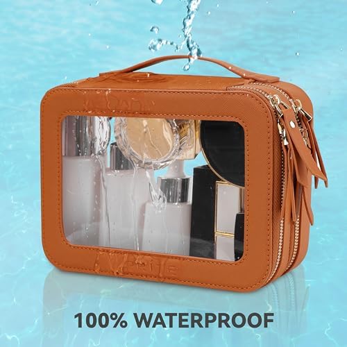 51oux9p4fel. ac .jpg Prite Transparent Kosmetiktasche Durchsichtig Kulturtasche Damen Reise Organizer Wasserdicht Auto Organizer