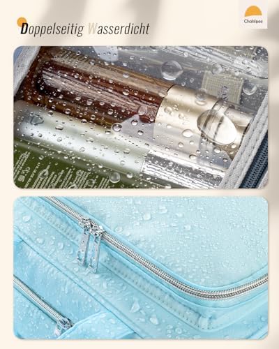 51ogdnksesl. ac .jpg Chakipee Wasserdichte Reisekulturbeutel zum Aufhängen für Damen – Leichte Waschtasche mit Klarfenster, Ideal für Make-up