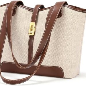 SENDEFN Einfache Handtasche Groß für Damen mit Reißverschluss und Innentasche für Arbeit, Schule und Einkauf