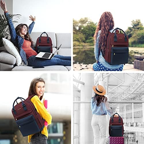 51q3nwwlqhl. ac .jpg Laptop Schulrucksack LOVEVOOK Damen Wasserabweisend Eleganter Schultasche für Schule Uni Reise Khaki Beige