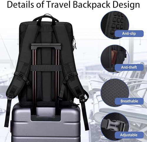 51qp5cn hl. ac .jpg HOMIEE Reiserucksack 40L Herren Wasserdicht Laptoprucksack Kabinenrucksack Trip Weekender Trip Camping