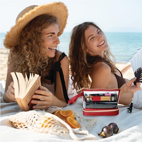 51qpq0ama5l. ac .jpg BUTLERBELL Transparenter Kulturbeutel | Bliktdicht | Reisegepäck-Damen & Herren (Schwarz) | Flüssigkeiten transportieren