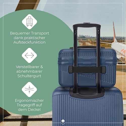 51rnxqdynpl. ac .jpg Travelite Beautycase Hartschale Handgepäck, 36 cm, 17 Liter - Kosmetikkoffer mit Organizer- und Aufsteckfunktion für Rei