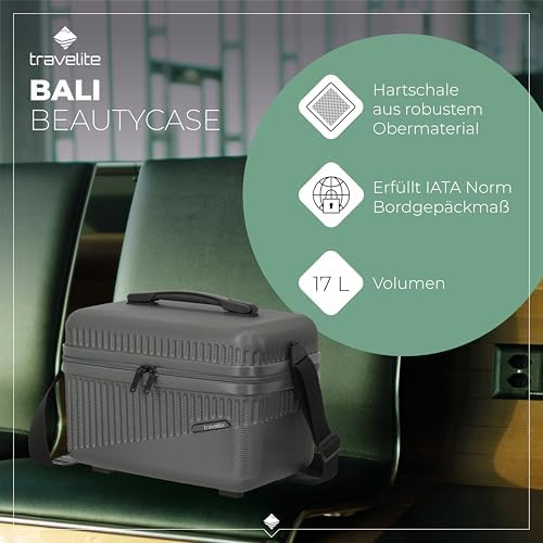 51rhh9c2znl. ac .jpg Travelite Beautycase Hartschale Handgepäck, 36 cm, 17 Liter - Kosmetikkoffer mit Organizer- und Aufsteckfunktion für Rei