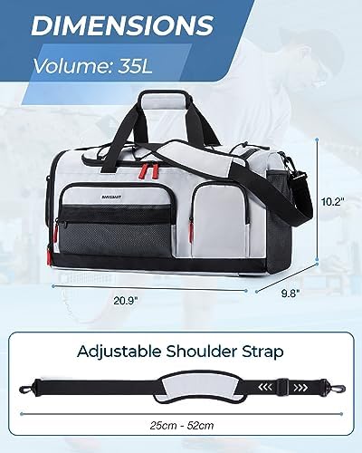 51swzhv9mol. ac 1.jpg BagSmart Sporttasche Damen und Herren | Sporttasche mit Schuhfach | Wasserdichte Gym Bag | Reisetasche | trainingstasche